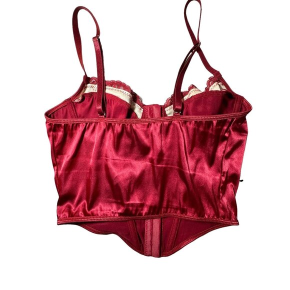 Deep Red Maroon Bustier Underwire (TAG READS SMALL) - Picture 2 of 6